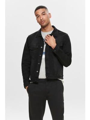 Only & Sons Erkek Siyah Kot Ceket Jacket Black 22010453