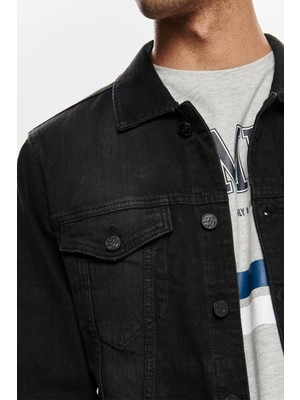 Only & Sons Erkek Siyah Kot Ceket Jacket Black 22010453