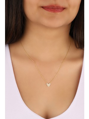 Lia Berto Altın Kaplama Fare Model 925 Ayar Gümüş Kolye