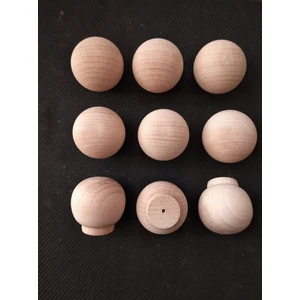 Konur Store Doğal Ahşap Gürgen (Kayın Ağacı) Ham Top Kulp-30mm 9 Adet