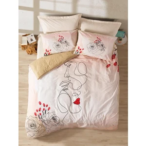 Cotton Box Sevgililer Gününe Özel Çift Kişilik Nevresim Takımı Amore Bej