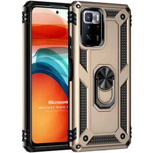 Xiaomi Poco X3 Gt Kılıf Military Ring Holder Gold