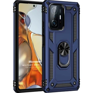 Xiaomi Mi 11T Kılıf Military Ring Holder Lacivert