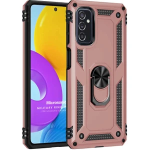 Samsung Galaxy M52 Kılıf Military Ring Holder Rose Gold