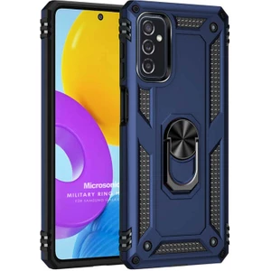 Samsung Galaxy M52 Kılıf Military Ring Holder Lacivert