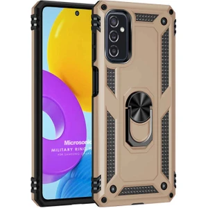 Samsung Galaxy M52 Kılıf Military Ring Holder Gold