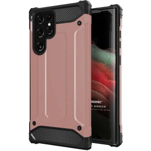 Samsung Galaxy S22 Ultra Kılıf Rugged Armor Rose Gold