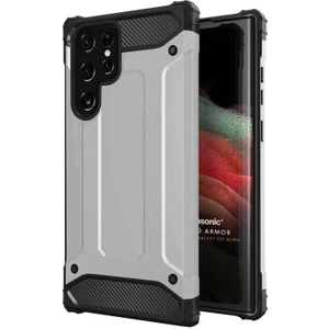 Samsung Galaxy S22 Ultra Kılıf Rugged Armor Gümüş