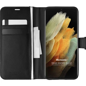 Samsung Galaxy S21 Ultra Kılıf Delux Leather Wallet Siyah