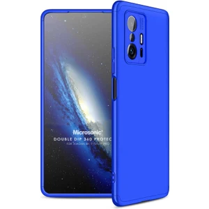 Xiaomi Mi 11T Pro Kılıf Double Dip 360 Protective Mavi