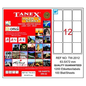 Laser Etiket 63.5X72 TW-2012