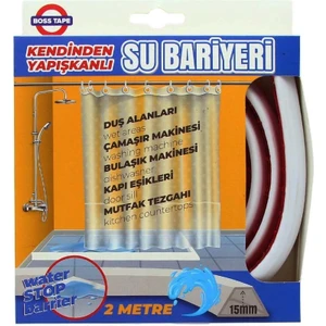 Su Kesici Bariyer Kendinden Yapışkanlı Duş, Kapı Eşiği, Mutfak Tezgahı 2mt