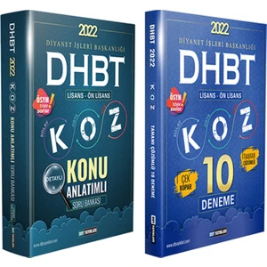 Ddy Yayınları DHBT Koz 2'li Set Lisans Önlisans Konu Anlatımlı Soru Bankası-Tamamı Çözümlü 10 Deneme