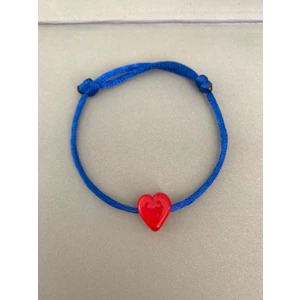 Murano Cam Boncuk Kalp Bileklik