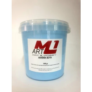 M1 Art Akrilik Boya 1 kg 10 Renk Seçeneği Ahşap Tuval Seramik  Duvar Taş
