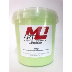 M1 Art Akrilik Boya 1 kg 10 Renk Seçeneği Ahşap Tuval Seramik  Duvar Taş