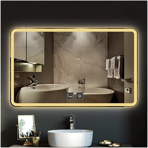 Global Led Mirror 80 x 120 cm Dokunmatik Tuşlu Buğu Çözücü Ledli Banyo Aynası Dekoratif Ayna