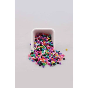 Cam Boncuk 4 mm 50 gr Karışık Renk