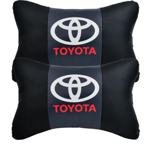 Ayaz Grup Toyota 2'li Lüx Ortopedik Oto Boyun Yastığı (Dijital Deri Baskı)