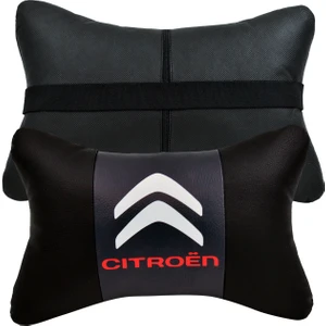Ayaz Grup Citroën 2'li Lüx Ortopedik Oto Boyun Yastığı (Dijital Deri Baskı)