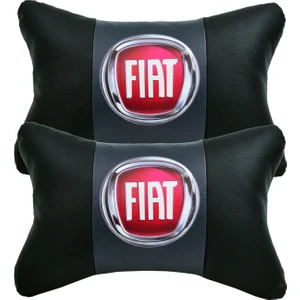 Ayaz Grup Fiat 2'li Lüx Ortopedik Oto Boyun Yastığı (Dijital Deri Baskı)
