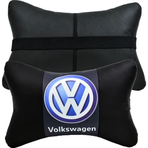 Ayaz Grup Volkswagen 2'li Lüx Ortopedik Oto Boyun Yastığı (Dijital Deri Baskı)
