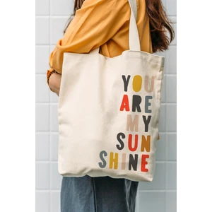 Çınar Bez Çanta Kanvas You Are My Sun Baskılı Bez Çanta