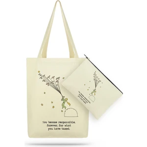 Çınar Bez Çanta Paket Bird Little Prince Kanvas Kumaş Bez Çanta