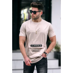 Baskılı Bej T-Shirt 5359