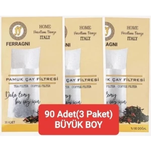 Çay ve Kahve Filtresi 3 Paket (90 Adet) Büyük Boy