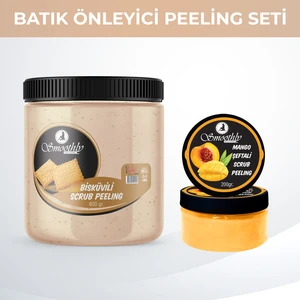 Epilasyon Sonrası Batık Peelingi Bisküvi Peeling 800ml & Mango Şeftali Peeling 200ml