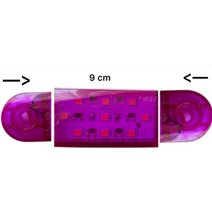 9 Ledli Tombul Parmak LED 10 Adet Mor