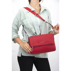 Silver Polo Kırmızı Tek Bölmeli Kadın Çapraz Çanta SP963