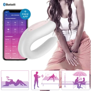 Agor Shop Satisfyer Double Joy White Ios Adroid Uyumlu Telefon Kontrollü Çiftlere Özel Partner Vibratör V809