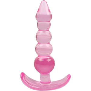 Lulier 5 Boğumlu Silikon Anal Plug Pink