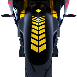 Çınar Extreme 2 Adet Sport Motosiklet Çamurluk Reflektif Sarı Kask Sticker Çınar Extreme