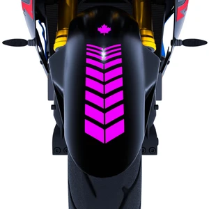 Çınar Extreme 2 Adet Sport Motosiklet Çamurluk Gül Pembesi Kask Sticker Çınar Extreme