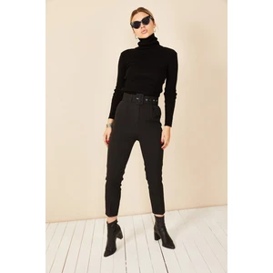 Tomms Kadın Havuç Paça Yüksek Bel Kemerli Kumaş Pantolon HM-8373