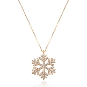 925 Ayar Gümüş Zirkon Taşlı Kartanesi Kadın Kolye