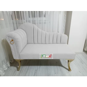 Yeni Model Ultra Lüks Alda Çizgili Josefin Bench Puf Berjer  110 cm