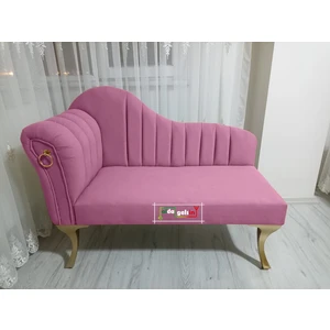 Yeni Model Ultra Lüks Alda Çizgili Josefin Bench Puf Berjer 120 cm