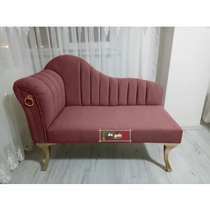 Yeni Model Ultra Lüks Alda Çizgili Josefin Bench Puf Berjer 120 cm