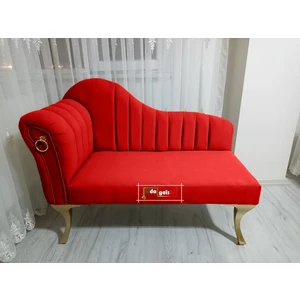 Yeni Model Ultra Lüks Alda Çizgili Josefin Bench Puf Berjer 120 cm