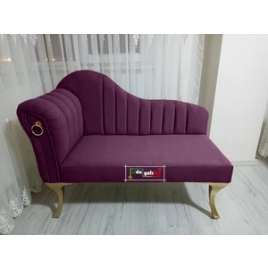 Yeni Model Ultra Lüks Alda Çizgili Josefin Bench Puf Berjer 130 cm