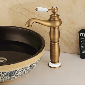 Yüksek Çanak Rustik Lavabo Bataryası Vintage Antik KSL100-A