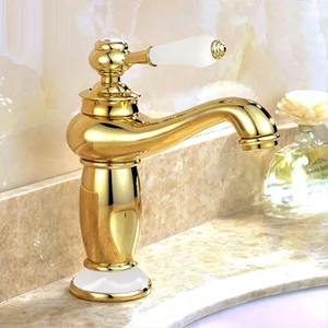 Rustik Lavabo Bataryası Vintage Altın Gold KLB100-G
