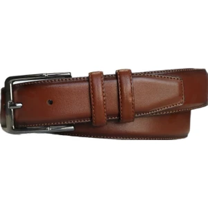 %100 Deri Düz Kanvas Pantolon Kemeri 4cm; Taba
