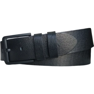 %100 Deri Siyah Tokalı Kot Pantolon Kemeri 4.5cm; Siyah