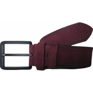 %100 Deri Süet Bordo Kanvas Pantolon Kemeri 4cm