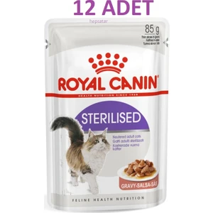 Royal Canin Sterilised Gravy-Salsa Soslu Kısır Kedi Yaş Maması 12 Adet x 85 gr